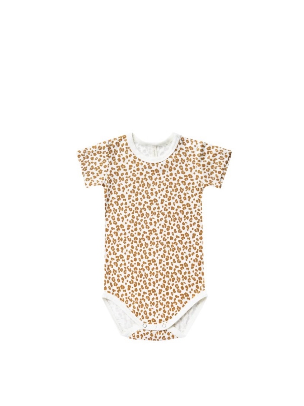 NWT Bamboo Quincy Mae Leopard Print Short Sleeve Baby Onesie